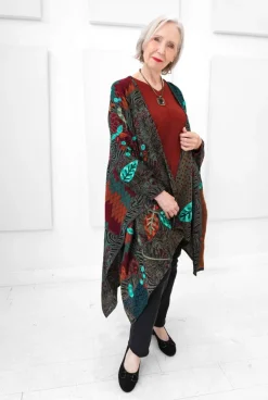 Anu - Santa Fe Embroidered Ruana