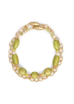 CCB - 3-IN-1 Lime Bead and Chain Necklace