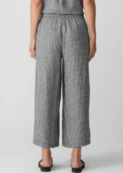 Eileen Fisher - Puckered Organic Linen Wide-Leg Pant