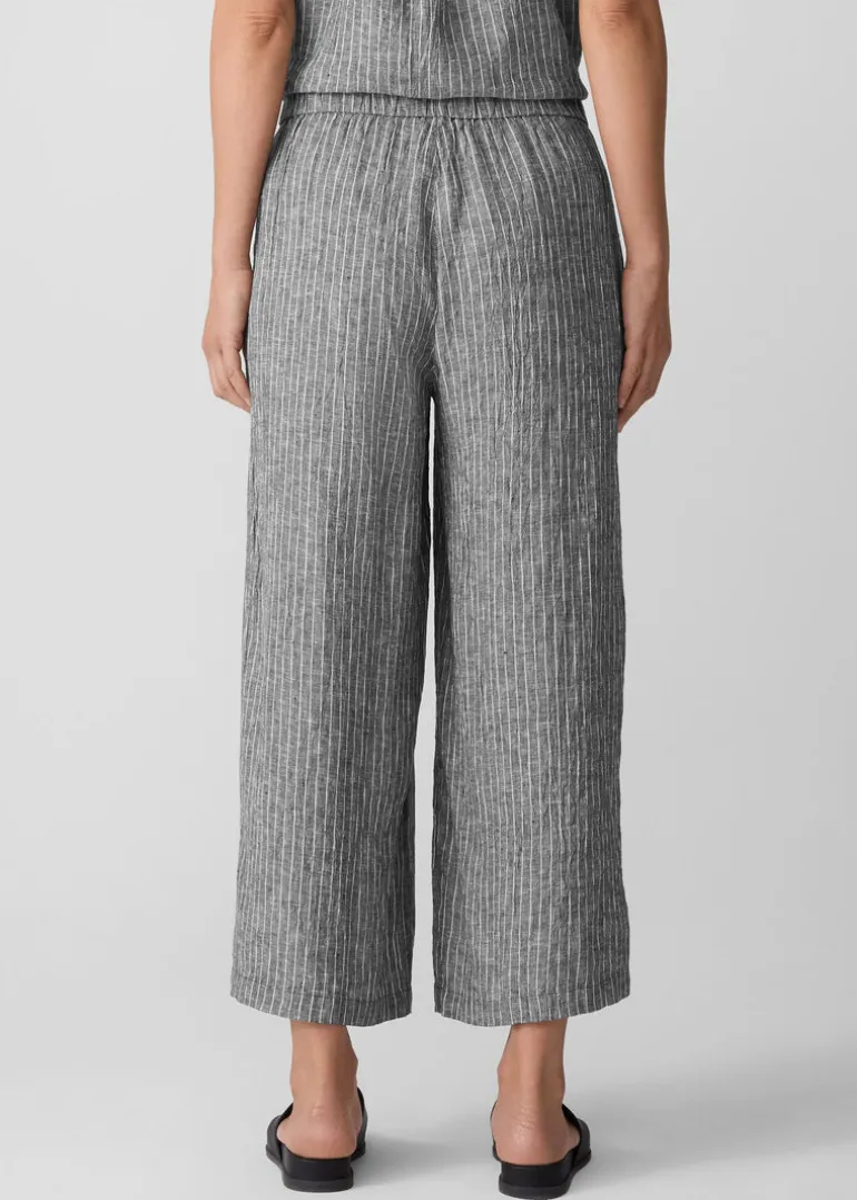 Eileen Fisher - Puckered Organic Linen Wide-Leg Pant