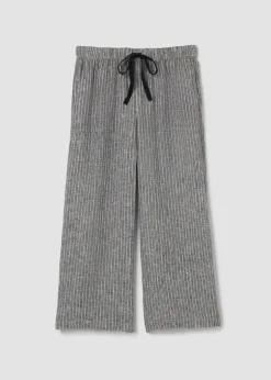 Eileen Fisher - Puckered Organic Linen Wide-Leg Pant