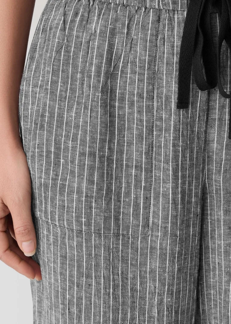 Eileen Fisher - Puckered Organic Linen Wide-Leg Pant