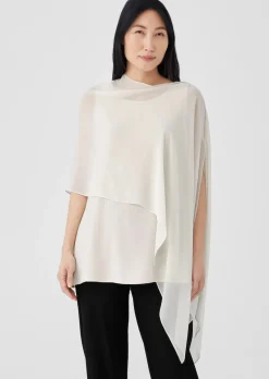 Eileen Fisher - System Sheer Silk Georgette Wrap