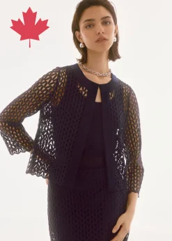 Joseph Ribkoff - Signature Guipure And Silky Knit Two Piece Set