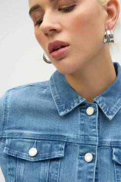 Joseph Ribkoff - Stretch Denim Jacket with Embroidery