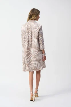 Joseph Ribkoff - Stretch Poplin Tropical Print Shirt Dress