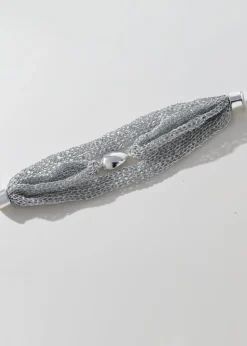 Merx - Chain Cord Silver Nugget Bracelet