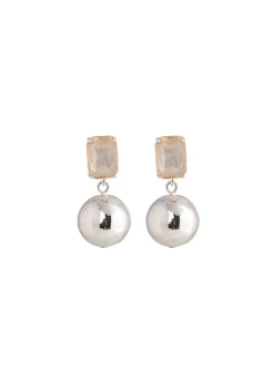 Merx - Champagne Crystal Drop Earrings