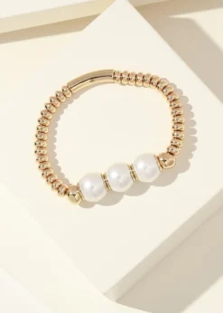 Merx - Glass Pearl Stretch Bracelet