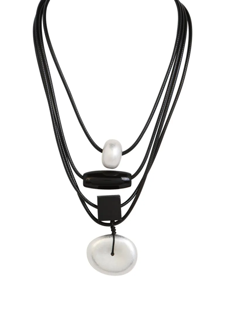 Merx - Layered Stone Drop Necklace
