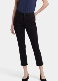 NYDJ - Sheri Slim Ankle Jeans With Roll Cuffs - Black - SALE