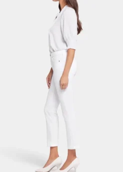 NYDJ - Sheri Slim Ankle Jeans With Roll Cuffs - Optic White
