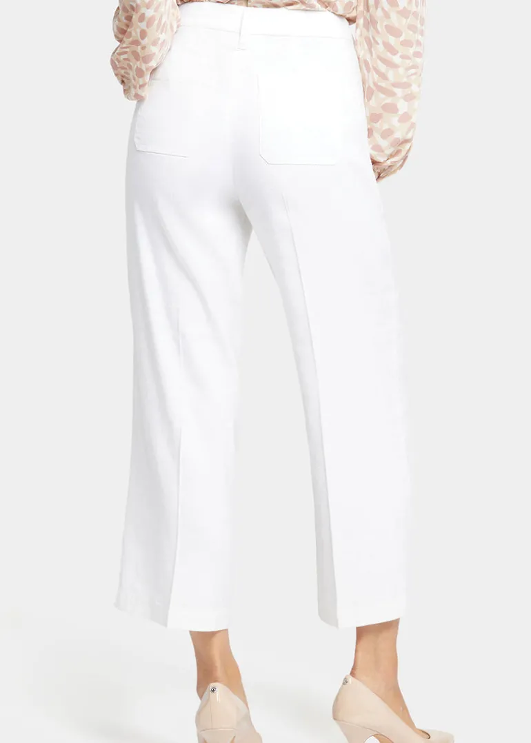 NYDJ - Wide Leg Cargo Capri Pants - Optic White