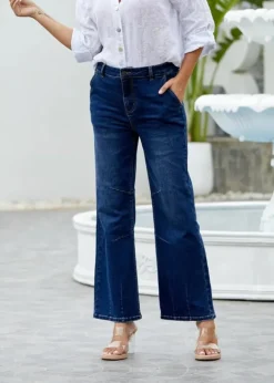 Orange - Balloon Denim Pants