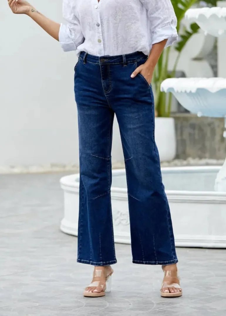 Orange - Balloon Denim Pants