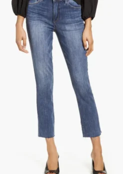 Wit & Wisdom - Logan High Waist Raw Hem Skinny Crop Jeans